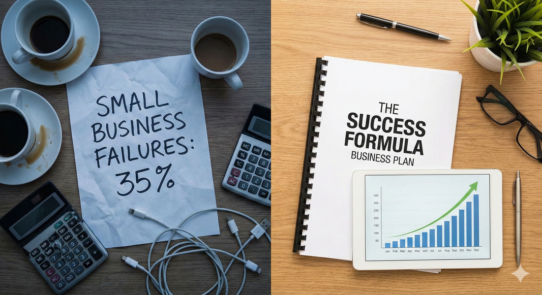 Why 35% of Small Businesses Fail: The Business Plan Formula That Guarantees Success