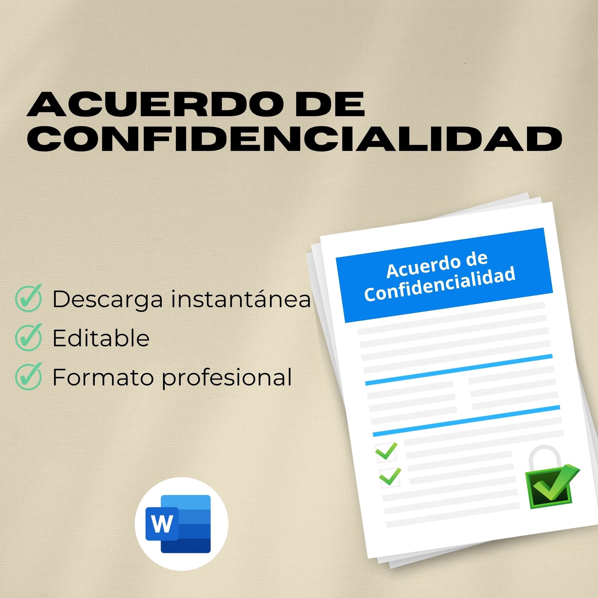 Acuerdo de Confidencialidad – Plantilla Editable en Word