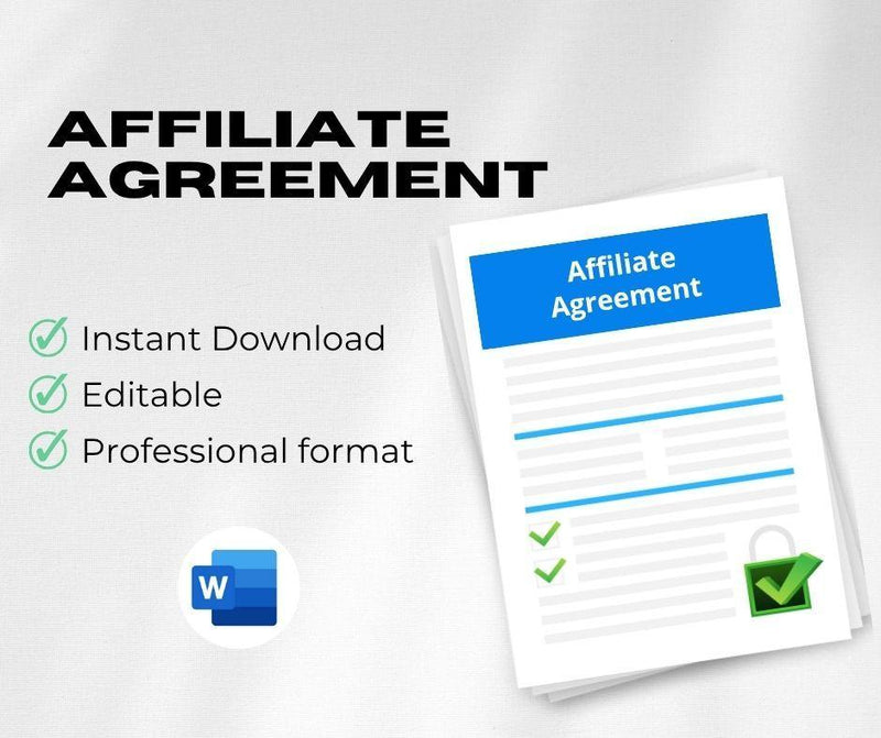 Affiliate Program Agreement Template – Editable Word Contract