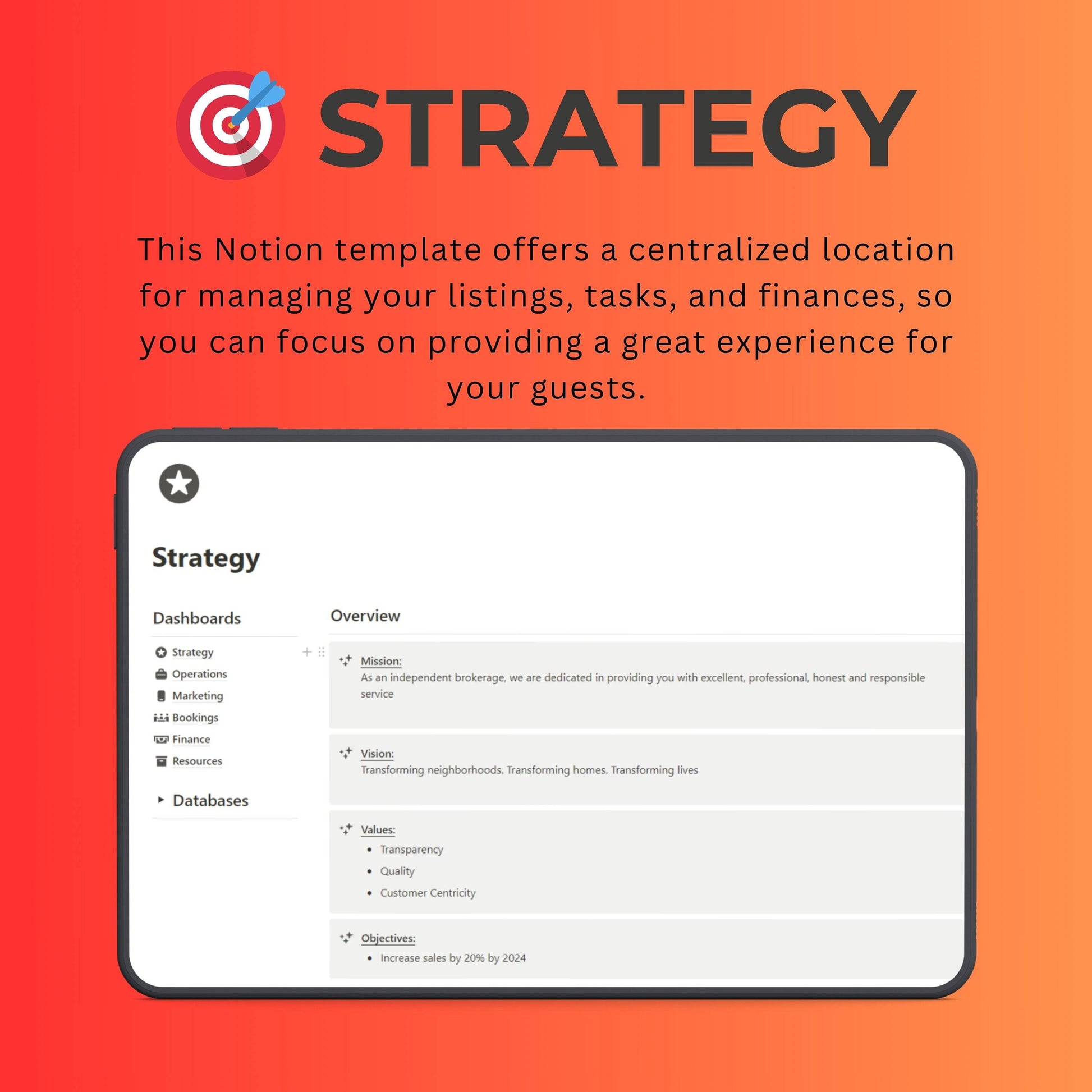 Airbnb Host Notion Template | Property, Bookings & Guest Manager