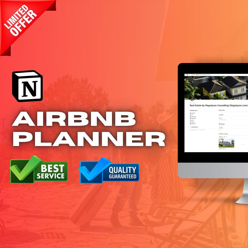 Airbnb Host Notion Template | Property, Bookings & Guest Manager