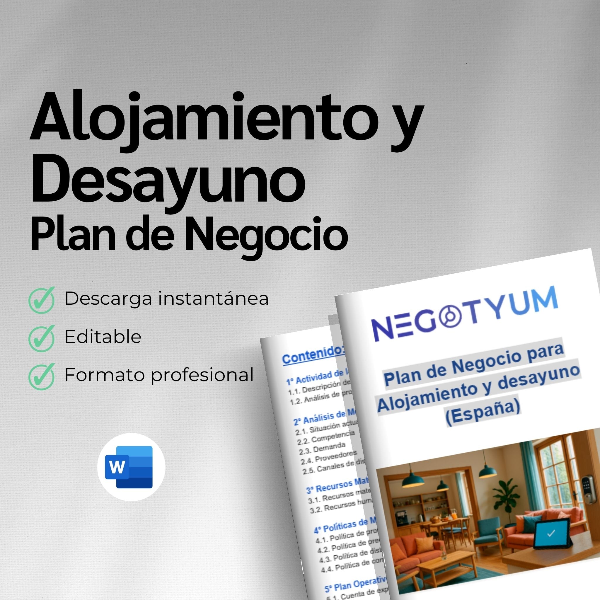 Alojamiento y desayuno - Plan de Negocio