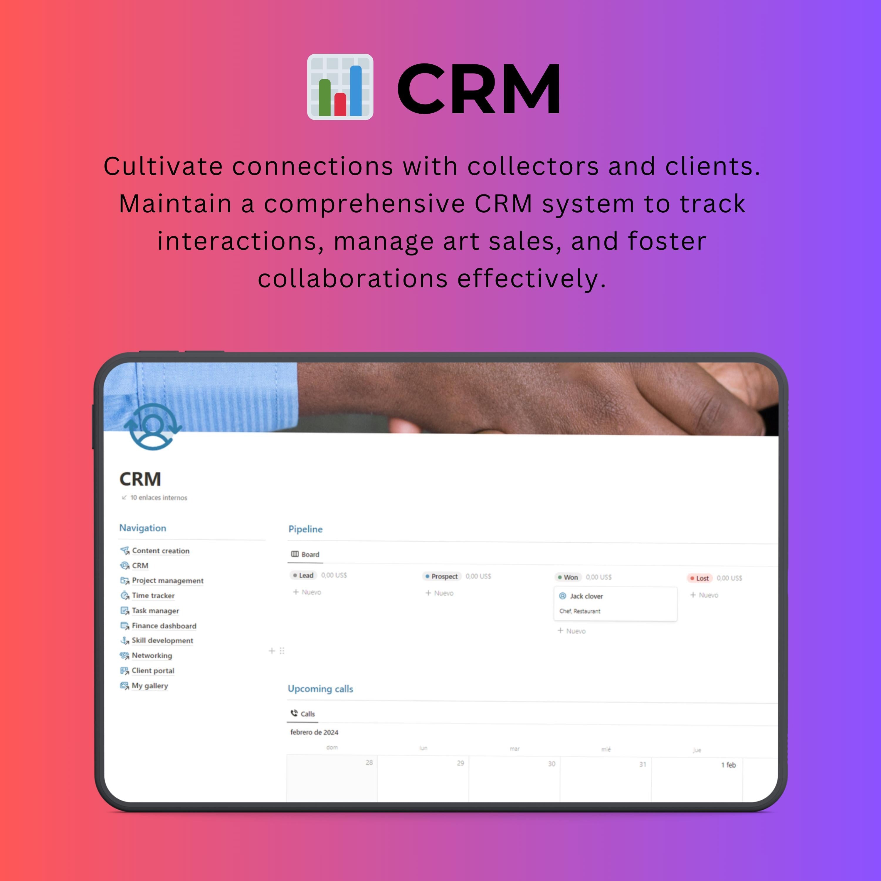 Artist Notion Template — CRM, Commissions, Portfolio & Gallery