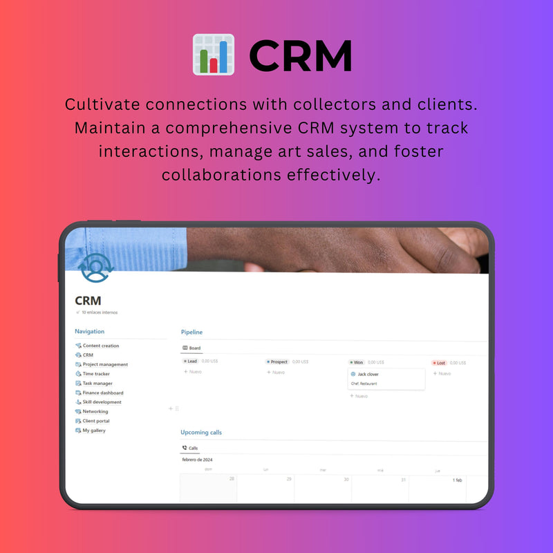 Artist Notion Template — CRM, Commissions, Portfolio & Gallery