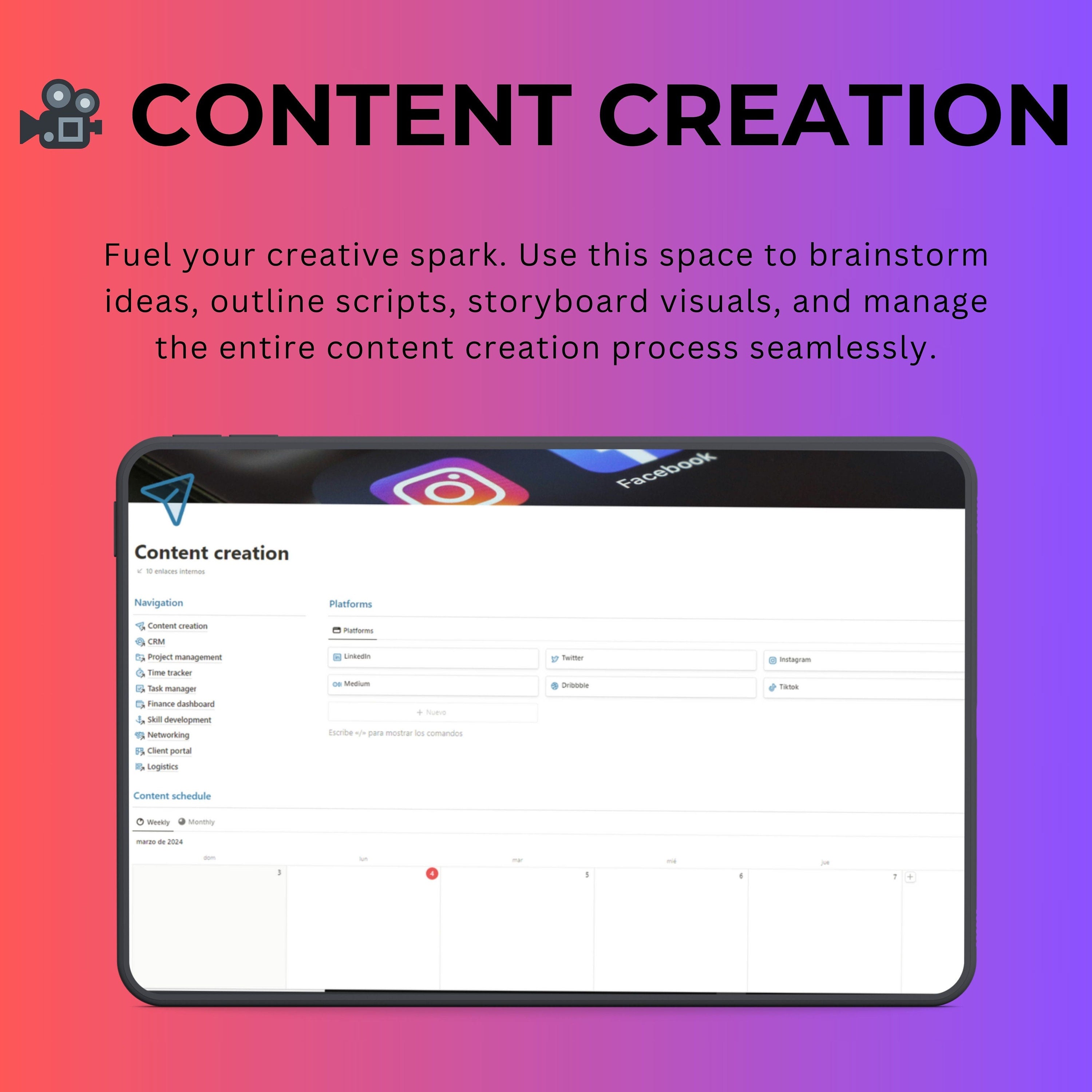 Audiovisual Business Notion Template | Projects, CRM & Media Plan