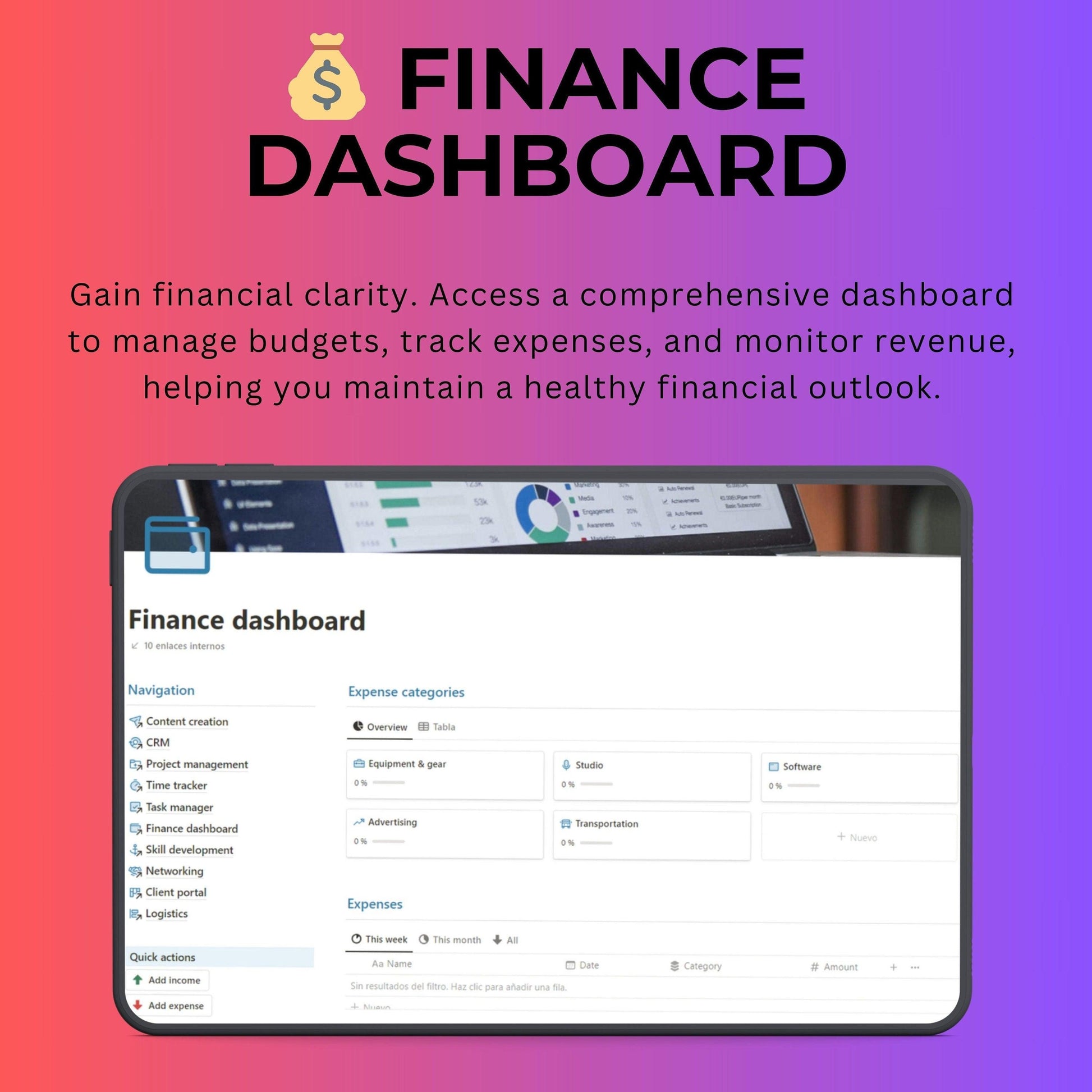 Audiovisual Business Notion Template | Projects, CRM & Media Plan