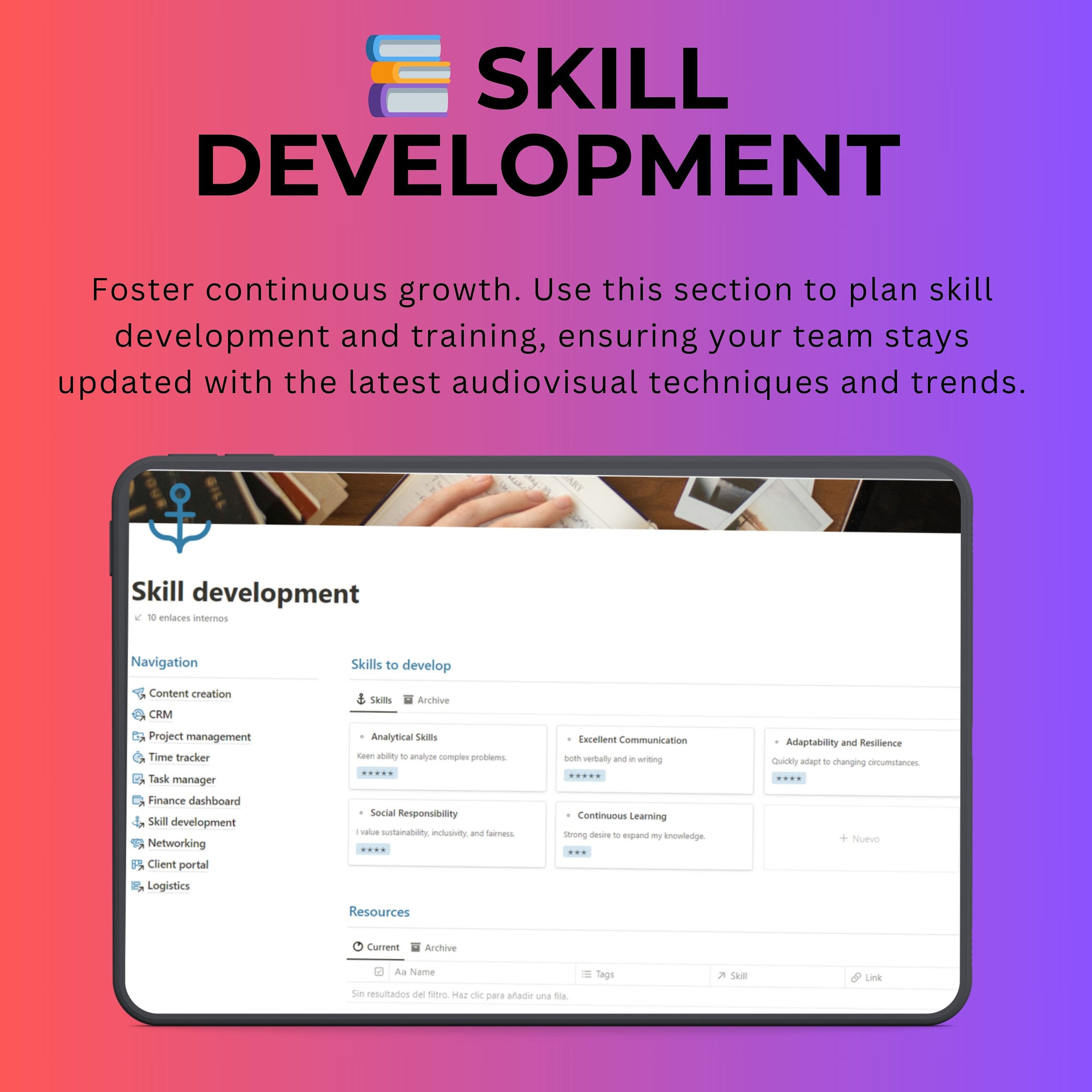 Audiovisual Business Notion Template | Projects, CRM & Media Plan