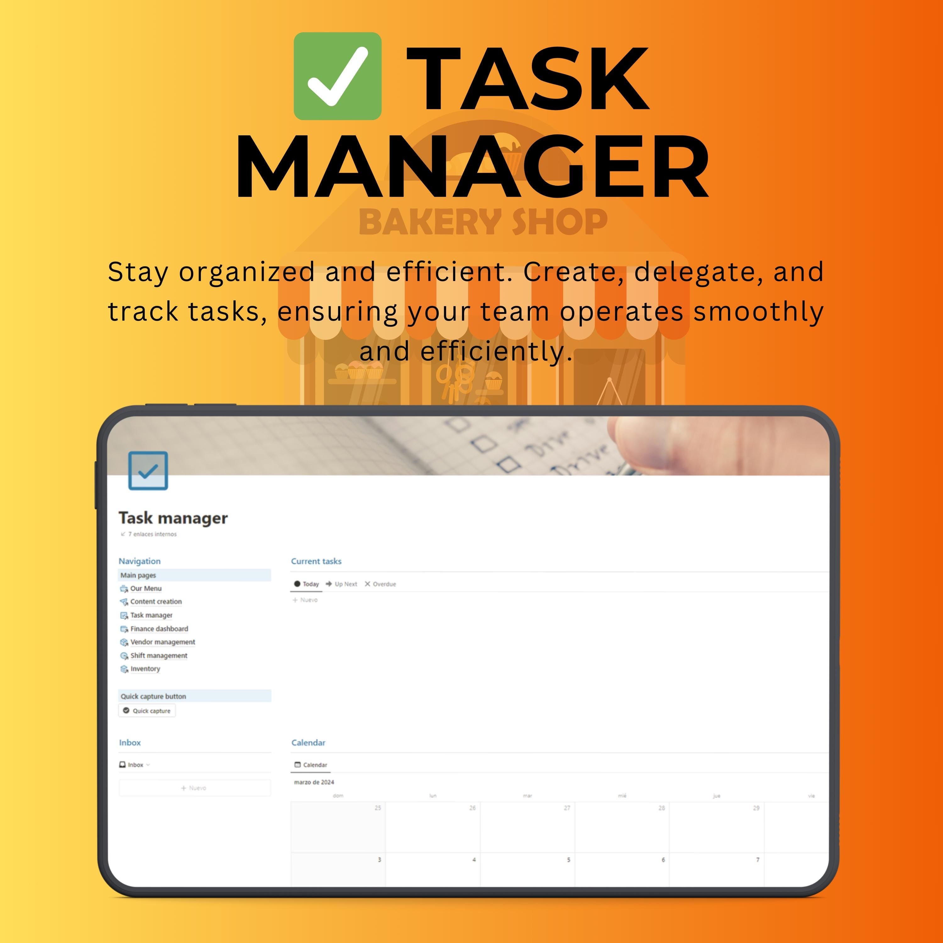 Bakery Business Notion Template | Menu, Inventory & Shifts