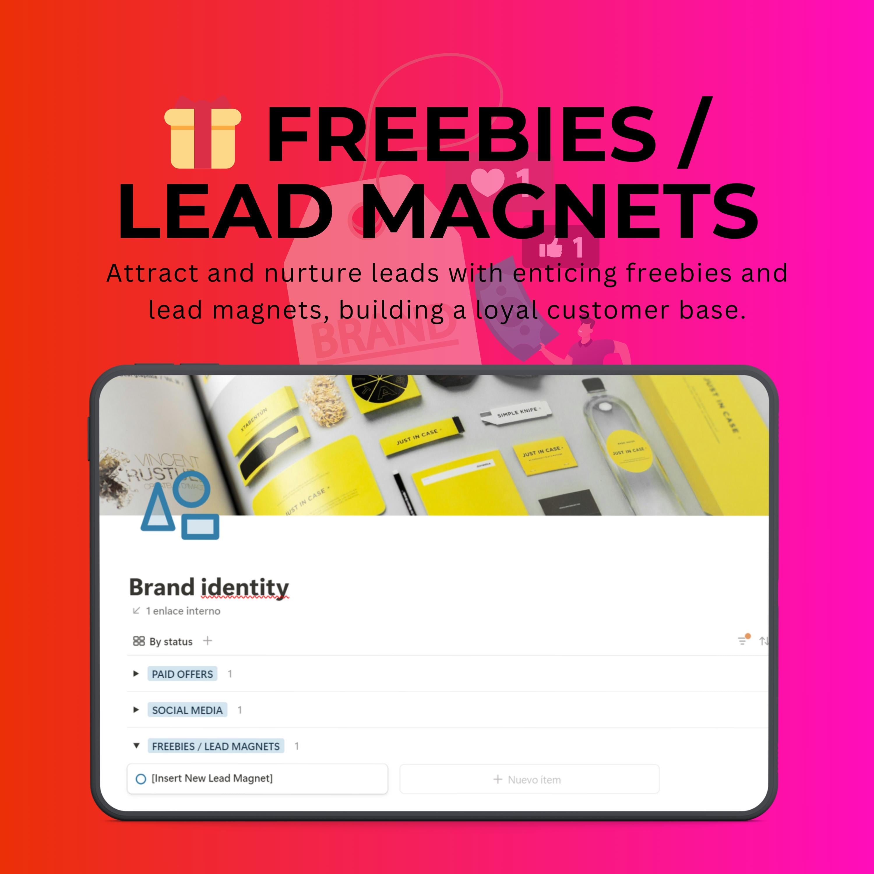 Brand Identity Notion Template • Logos, Colors, Values & Avatar