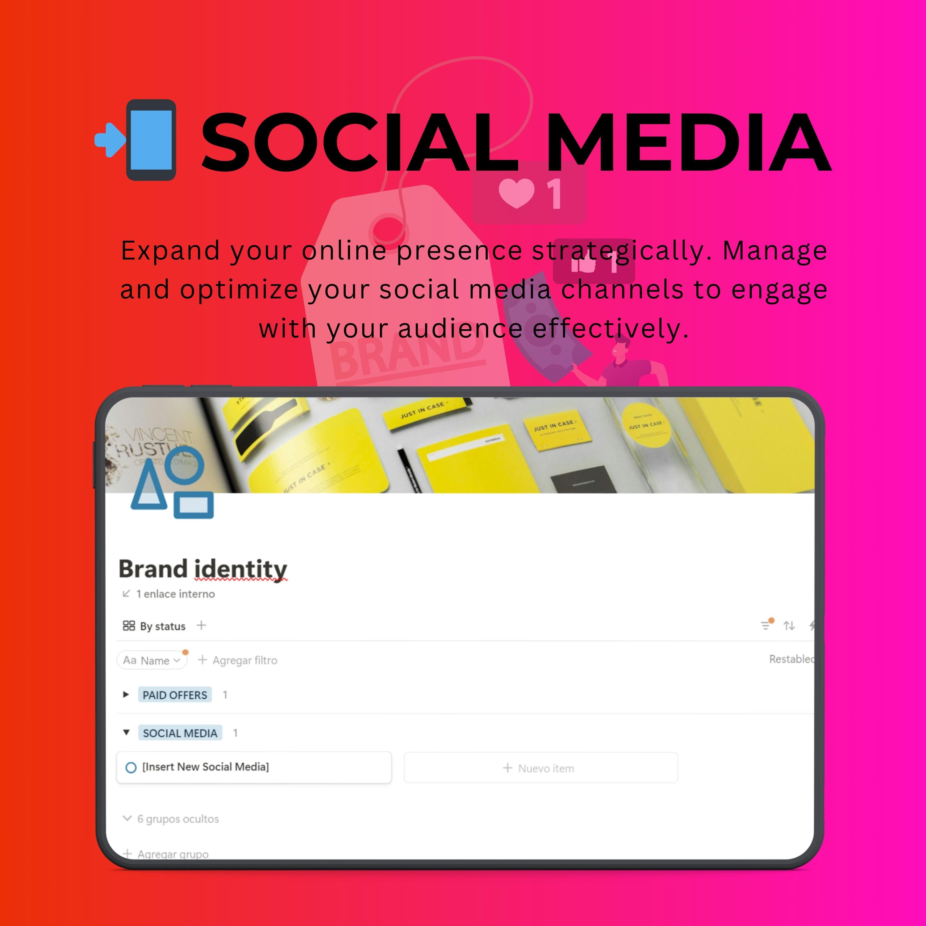 Brand Identity Notion Template • Logos, Colors, Values & Avatar