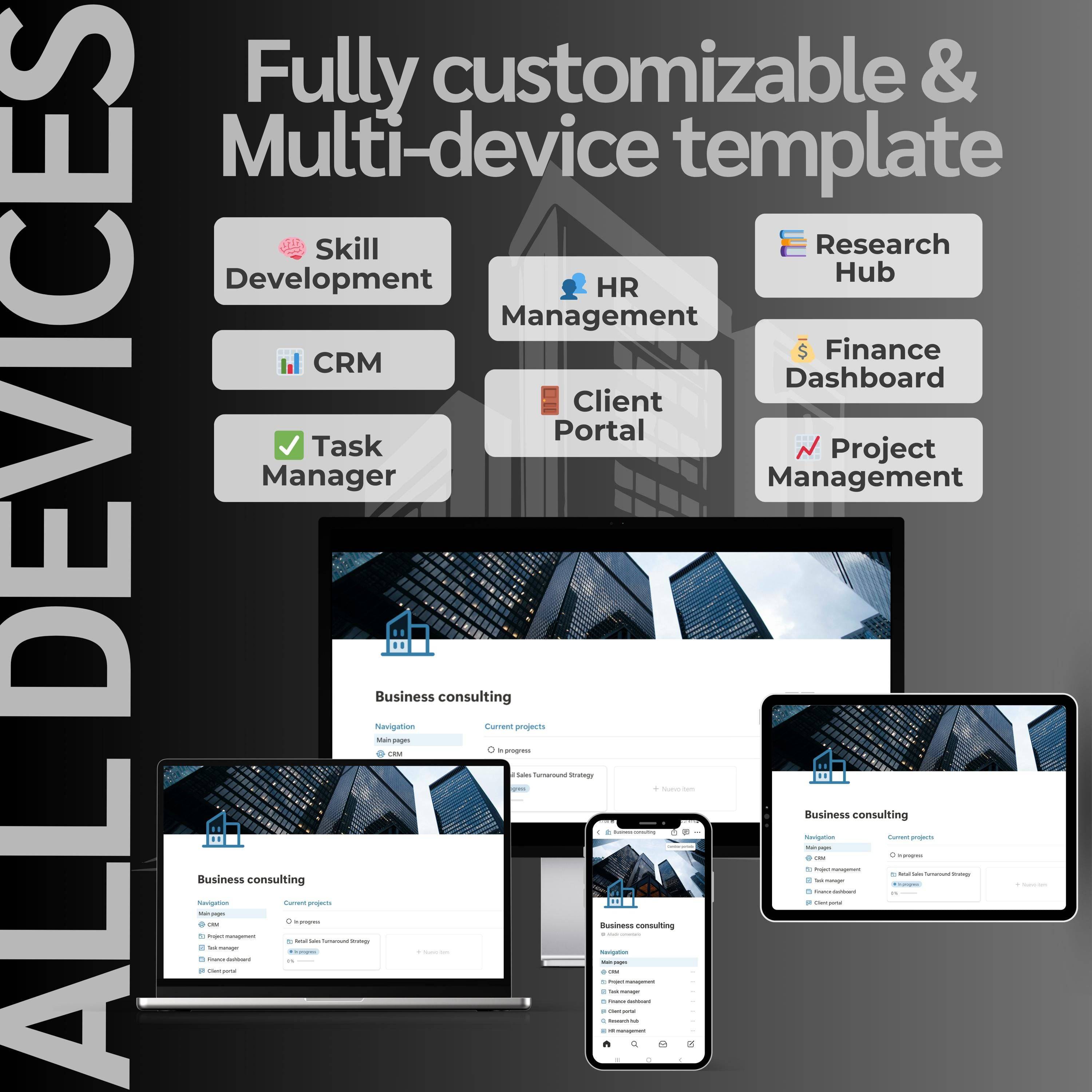 Business Consulting Notion Template | Client CRM | Projects & Finance