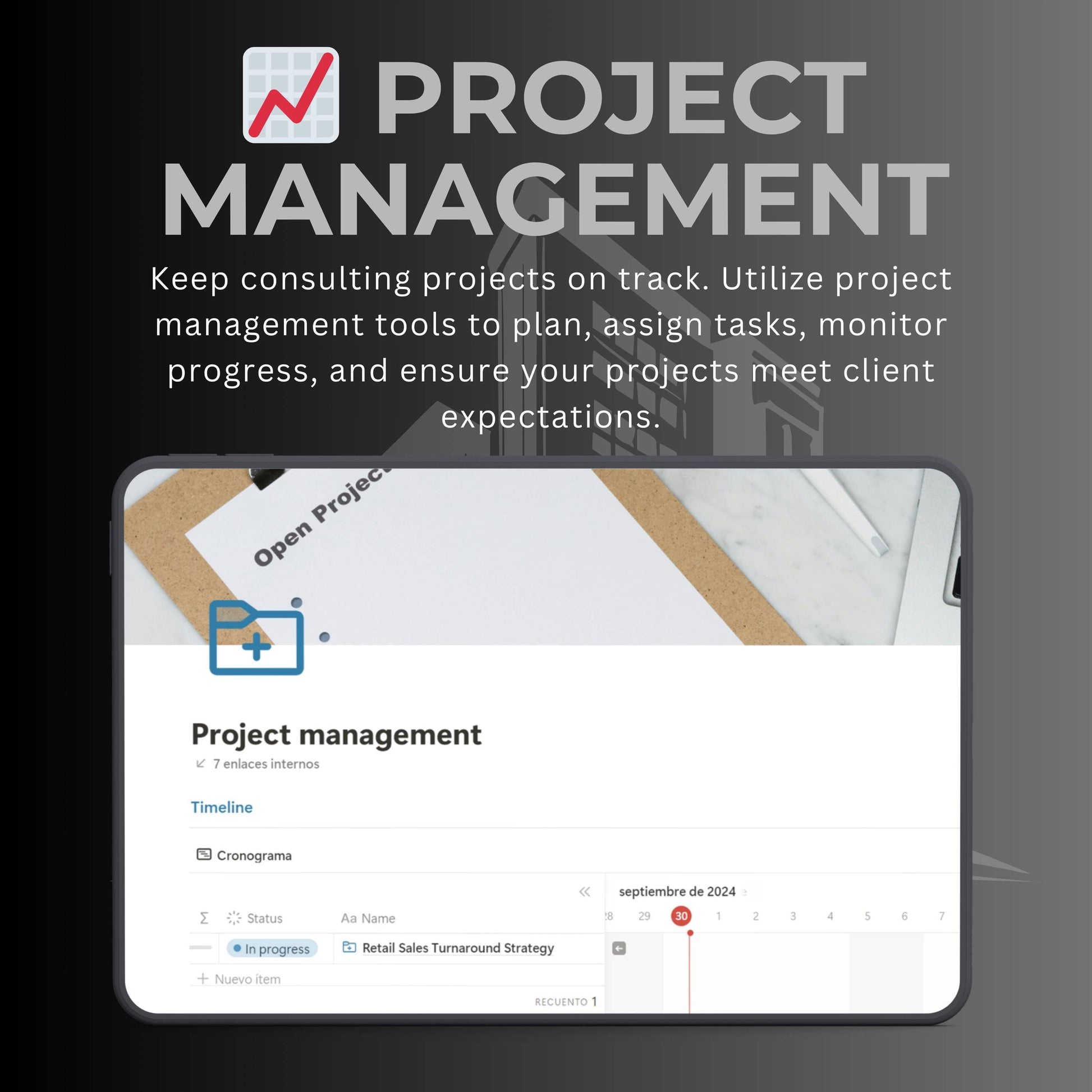 Business Consulting Notion Template | Client CRM | Projects & Finance