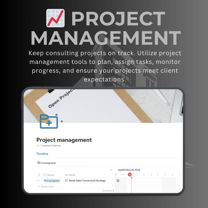 Business Consulting Notion Template | Client CRM | Projects & Finance