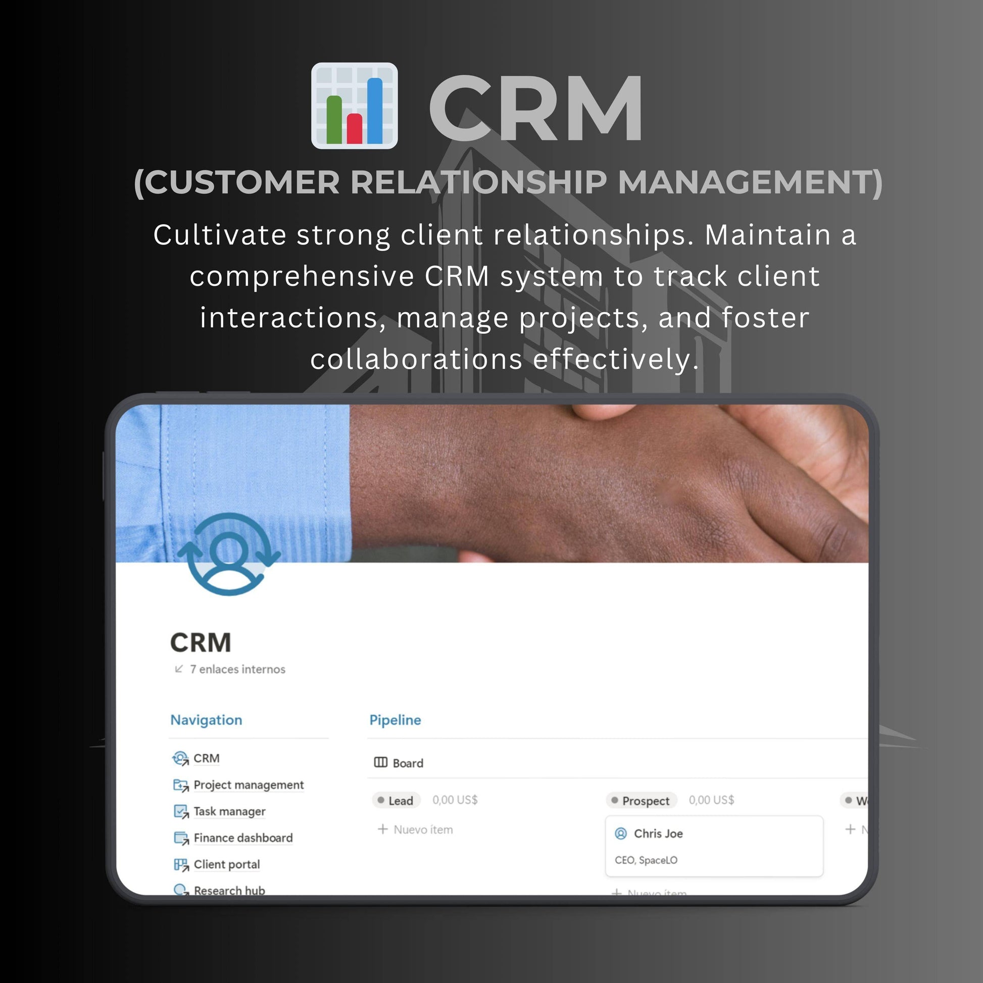Business Consulting Notion Template | Client CRM | Projects & Finance
