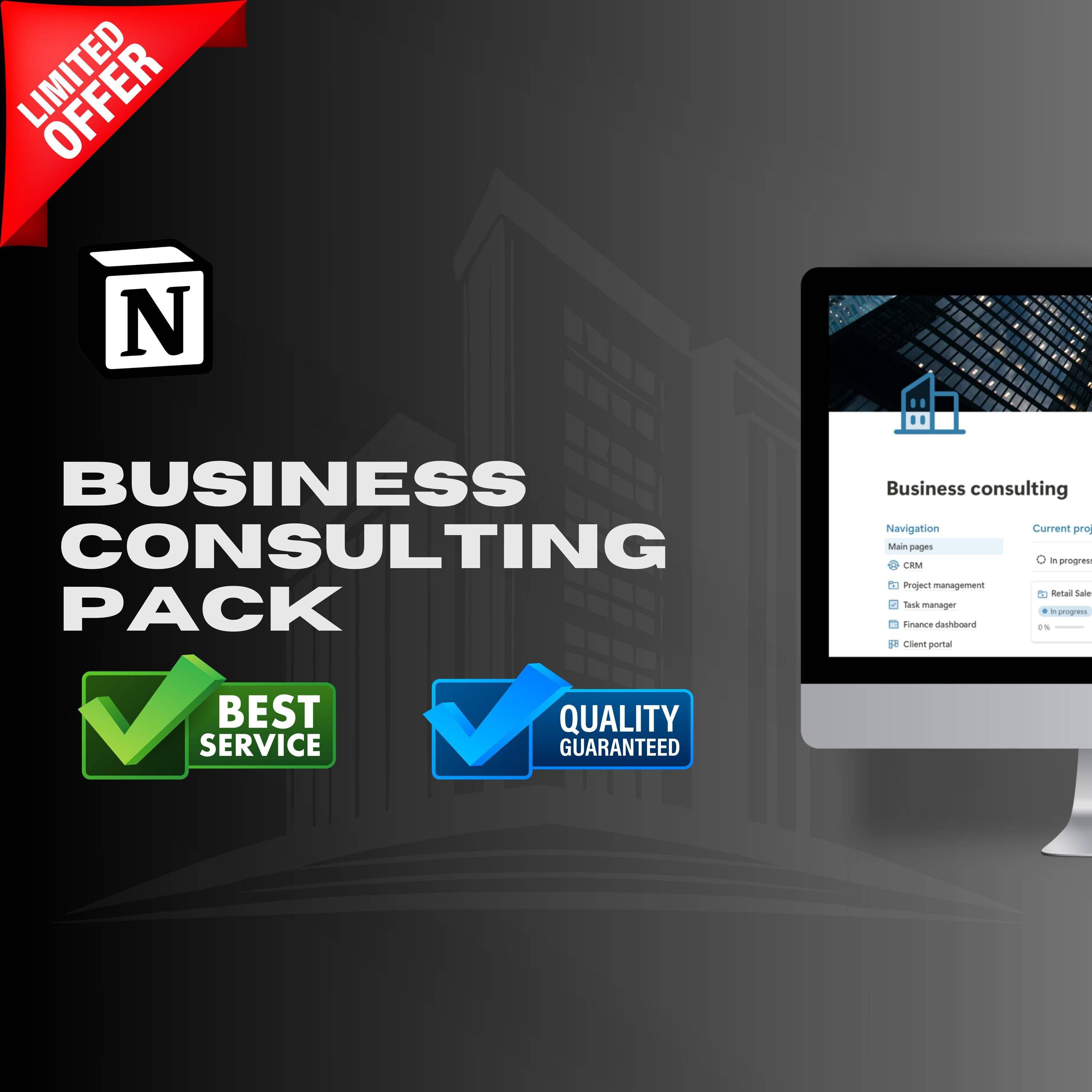 Business Consulting Notion Template | Client CRM | Projects & Finance