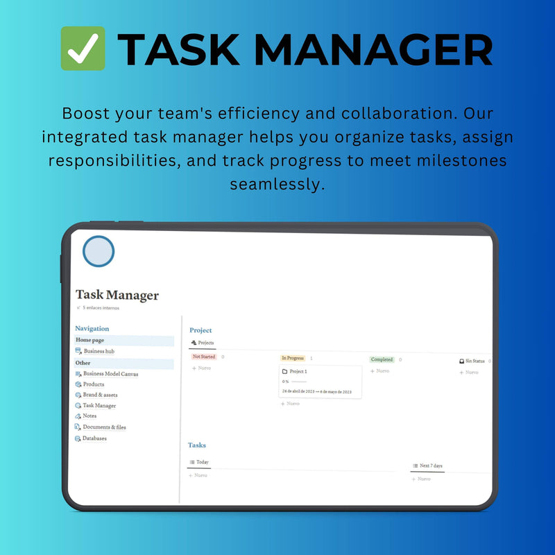 Business Hub Notion Template | Projects, Tasks & Docs
