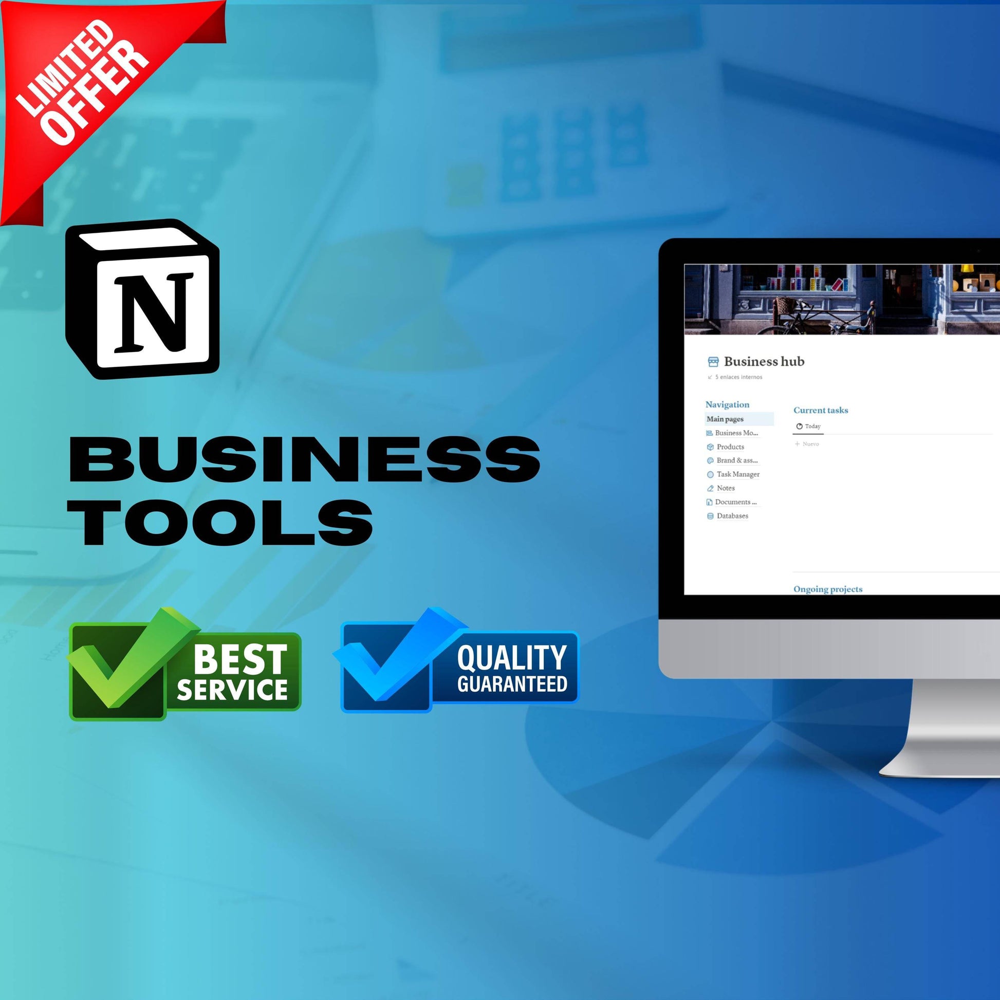 Business Hub Notion Template | Projects, Tasks & Docs