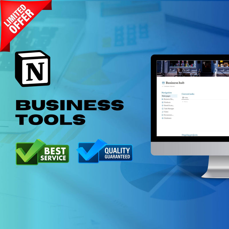 Business Hub Notion Template | Projects, Tasks & Docs