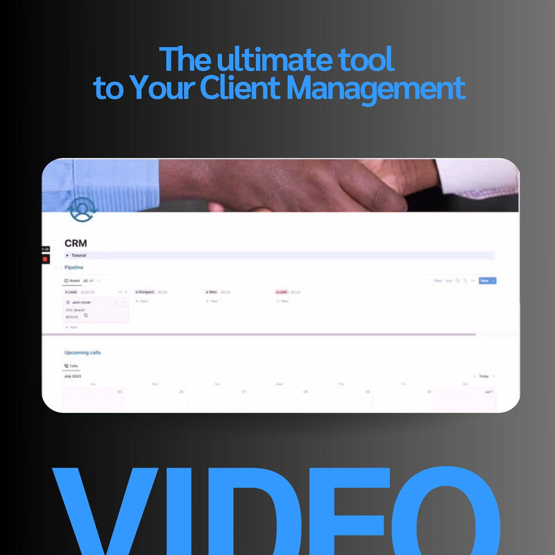 CRM Notion Template | Pipeline, Contacts & Calls