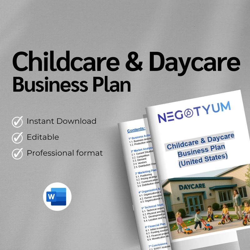 Childcare & Daycare Business Plan Template – Editable Word & Excel