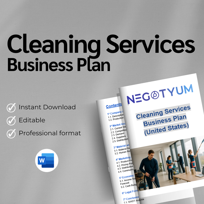 Cleaning Services Business Plan Template – Editable Word & Excel