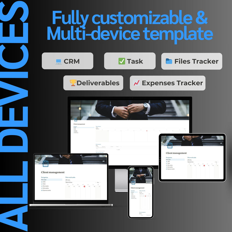 Client Management Notion Template with CRM & Finance Hub