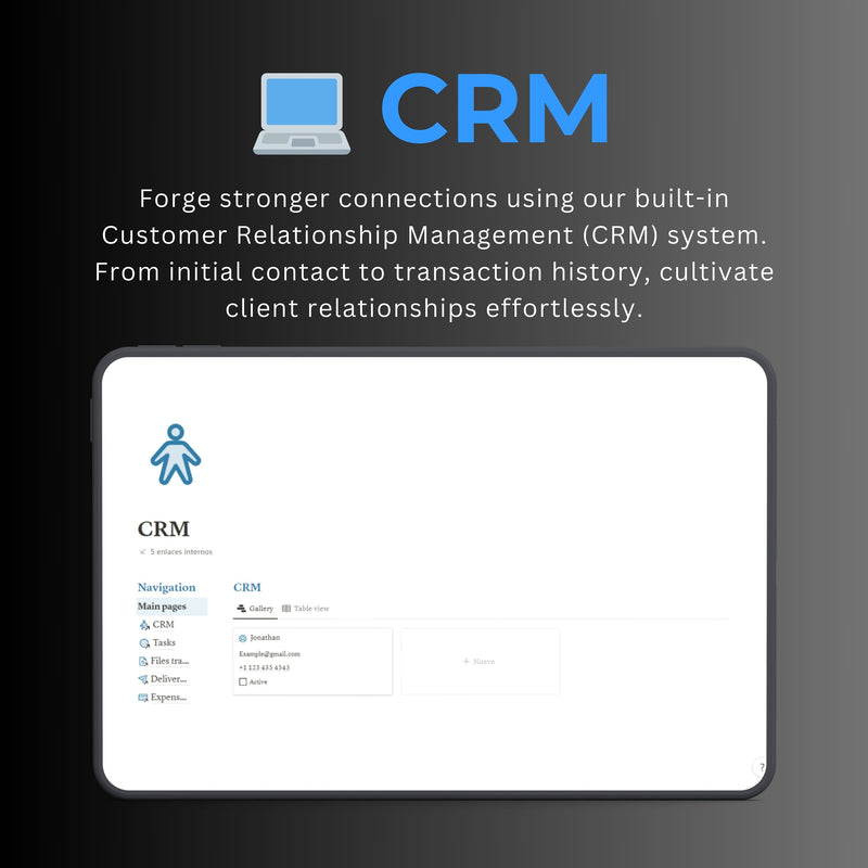 Client Management Notion Template with CRM & Finance Hub