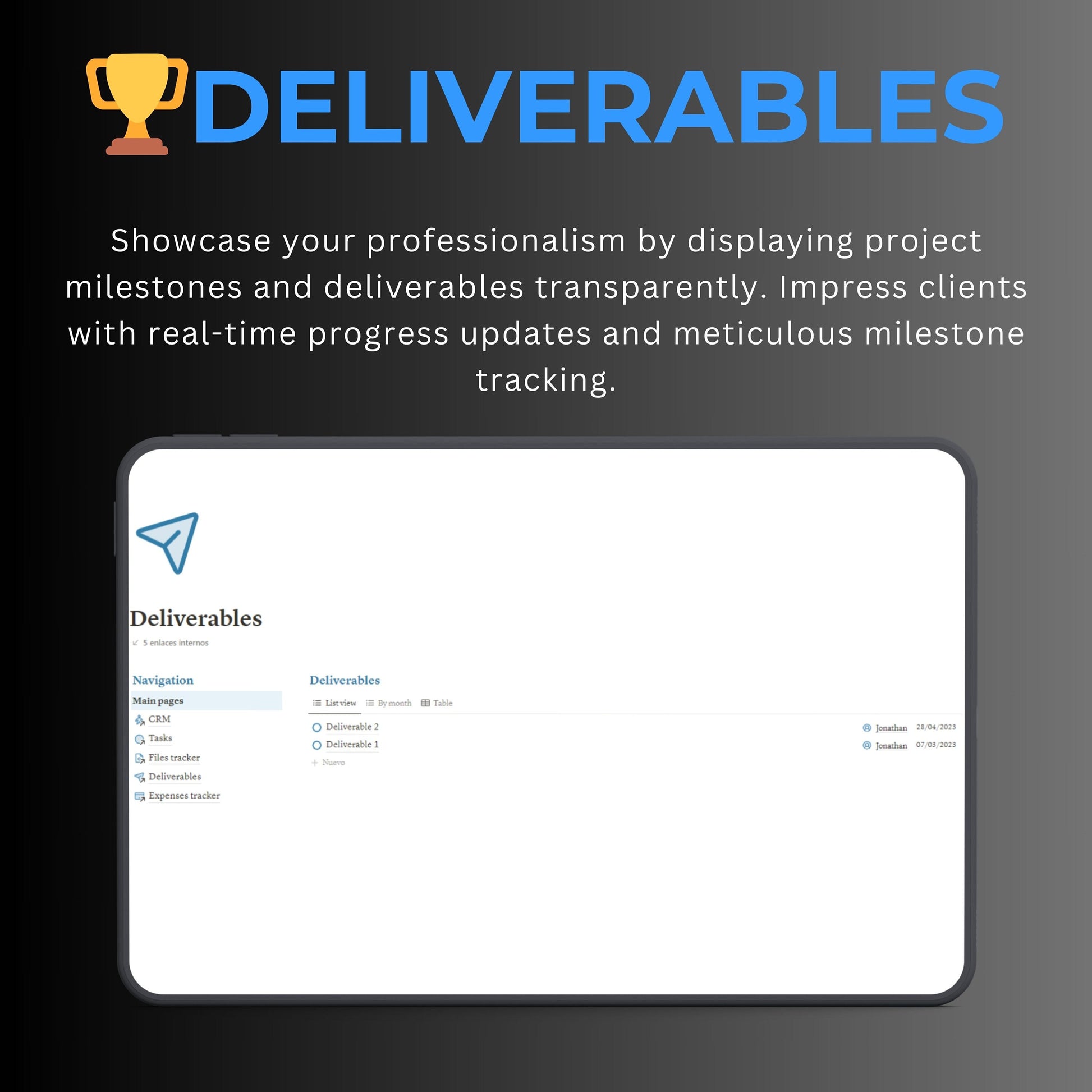 Client Management Notion Template with CRM & Finance Hub