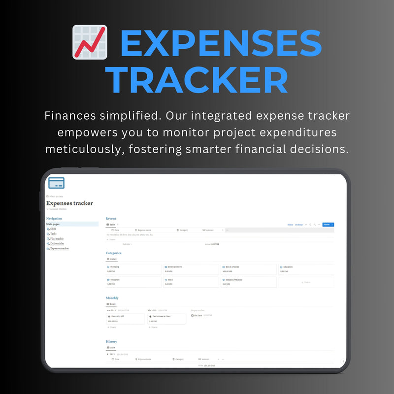 Client Management Notion Template with CRM & Finance Hub