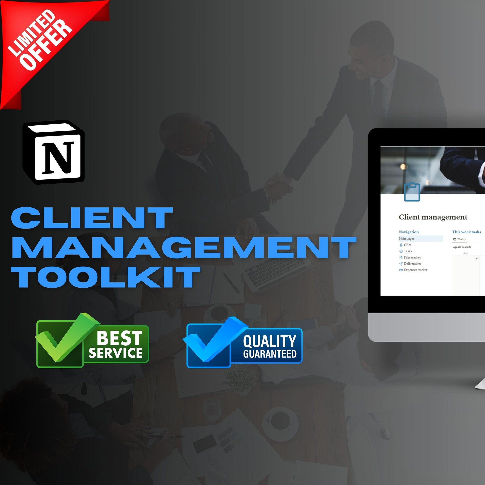 Client Management Notion Template with CRM & Finance Hub