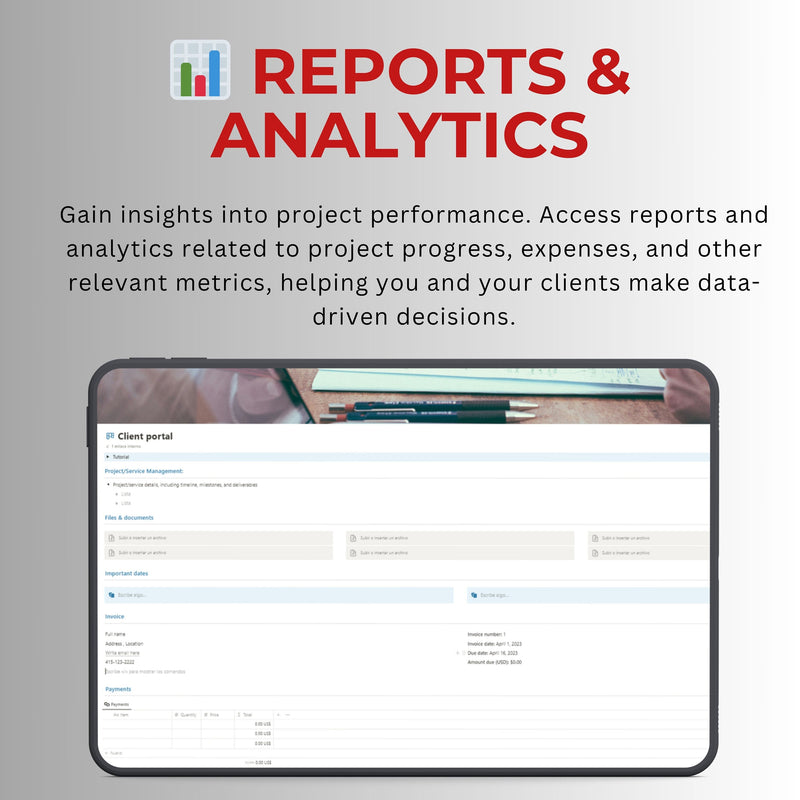 Client Portal Notion Template | Client Management & Billing