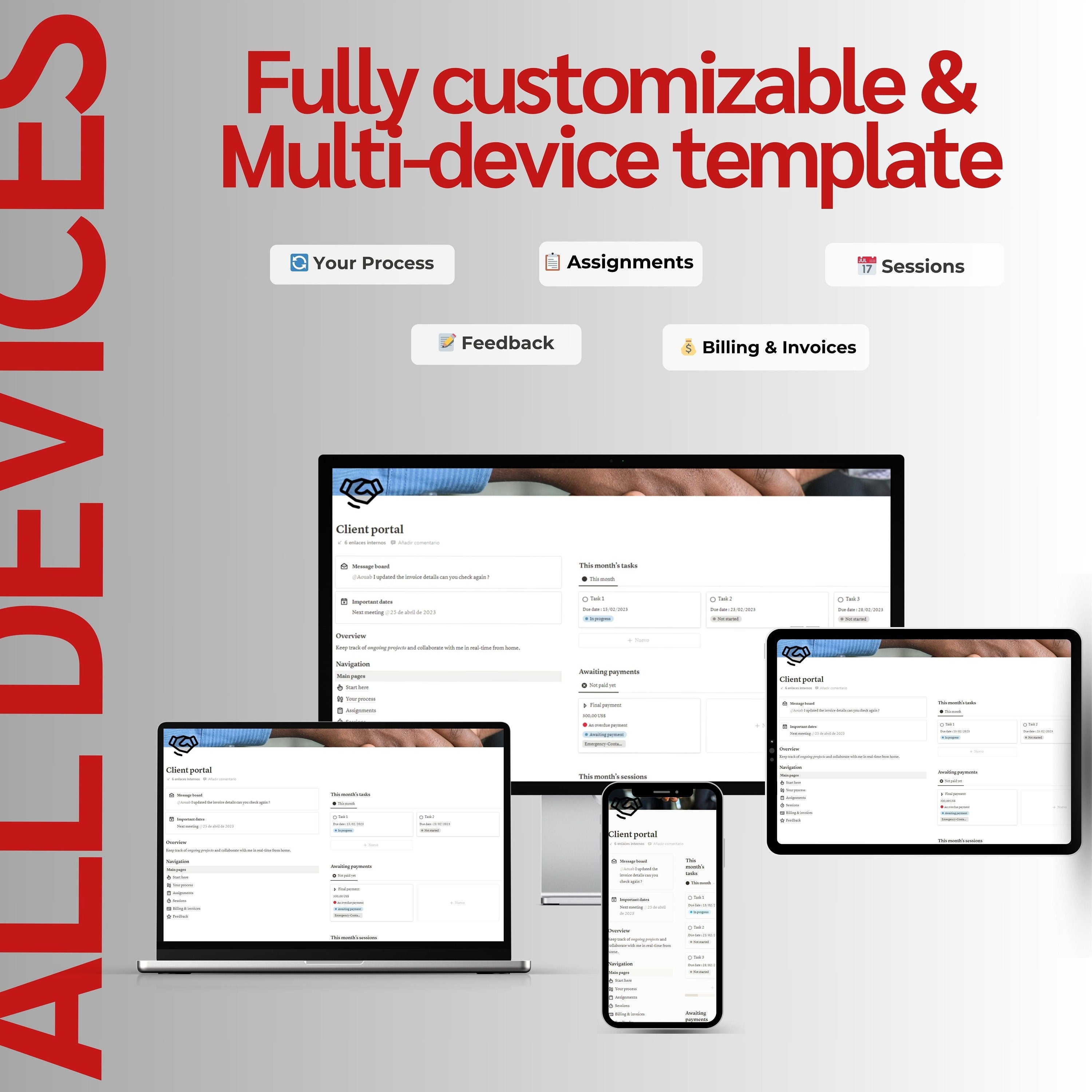Client Portal Notion Template | Onboarding & Billing