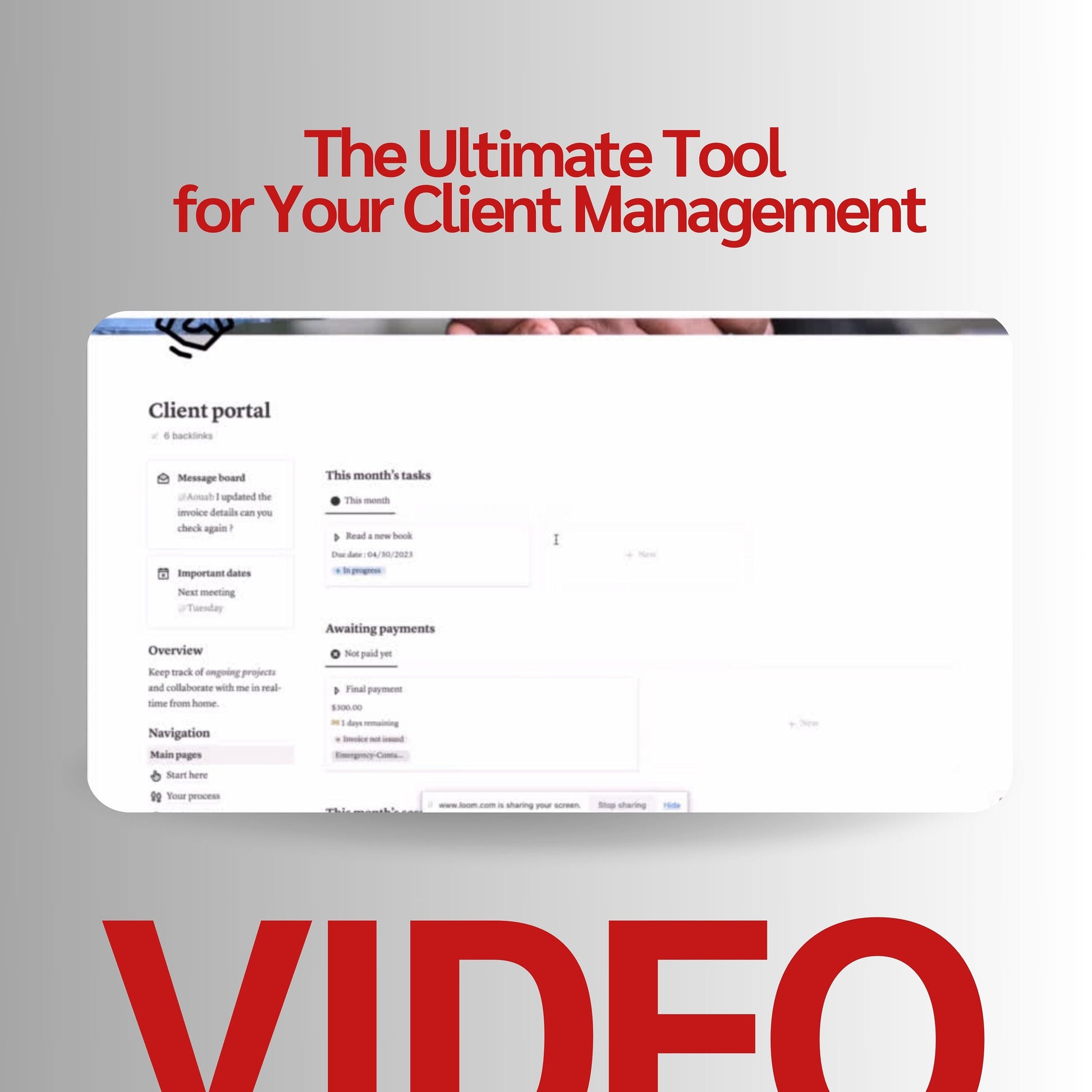 Client Portal Notion Template | Onboarding & Billing