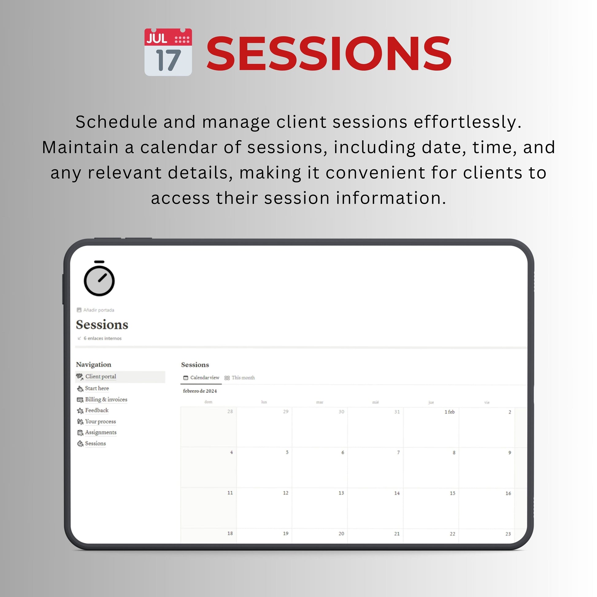 Client Portal Notion Template | Onboarding & Billing