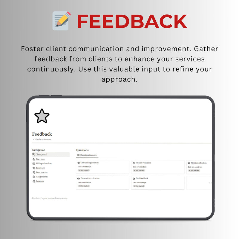 Client Portal Notion Template | Onboarding & Billing