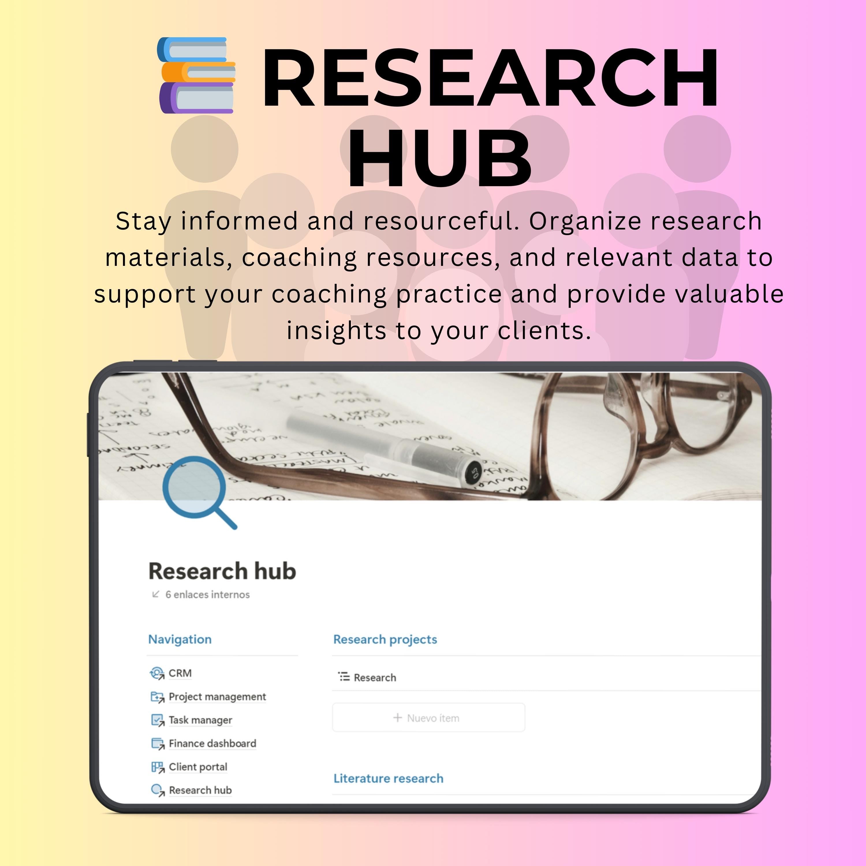 Coaching & Content Notion Template | CRM, Client Portal & Planner