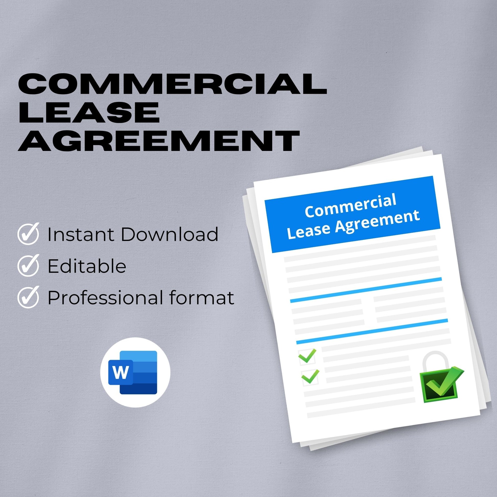 Commercial Lease (Short-Form) Template – Editable Word Contract