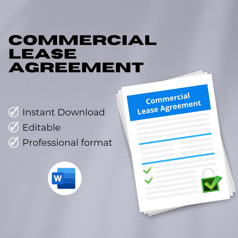 Commercial Lease (Short-Form) Template – Editable Word Contract