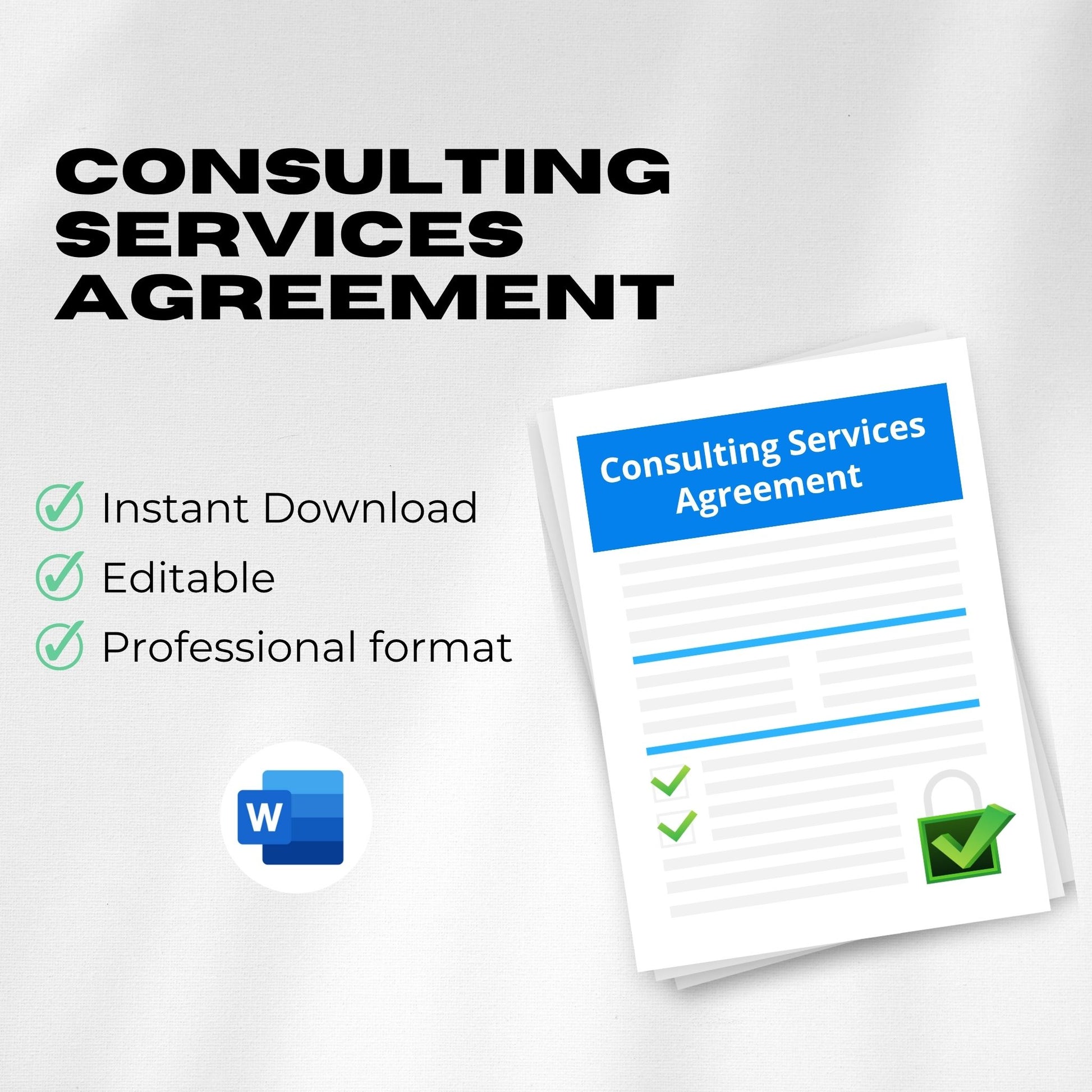Consulting Agreement Template – Editable Word Contract