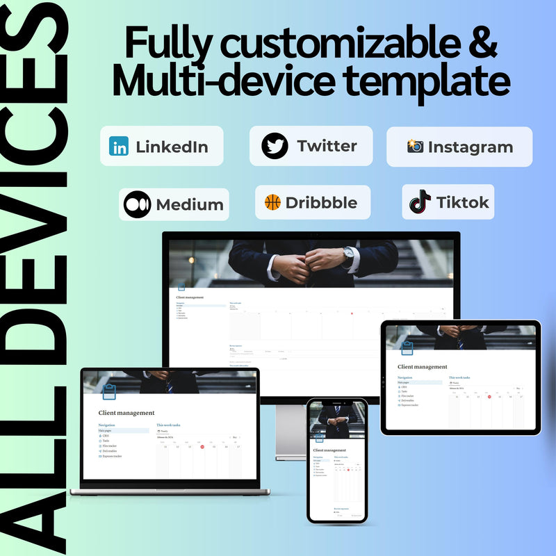 Content Creation Notion Template | Social Media & Editorial Planner