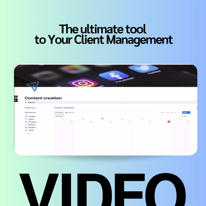 Content Creation Notion Template | Social Media & Editorial Planner