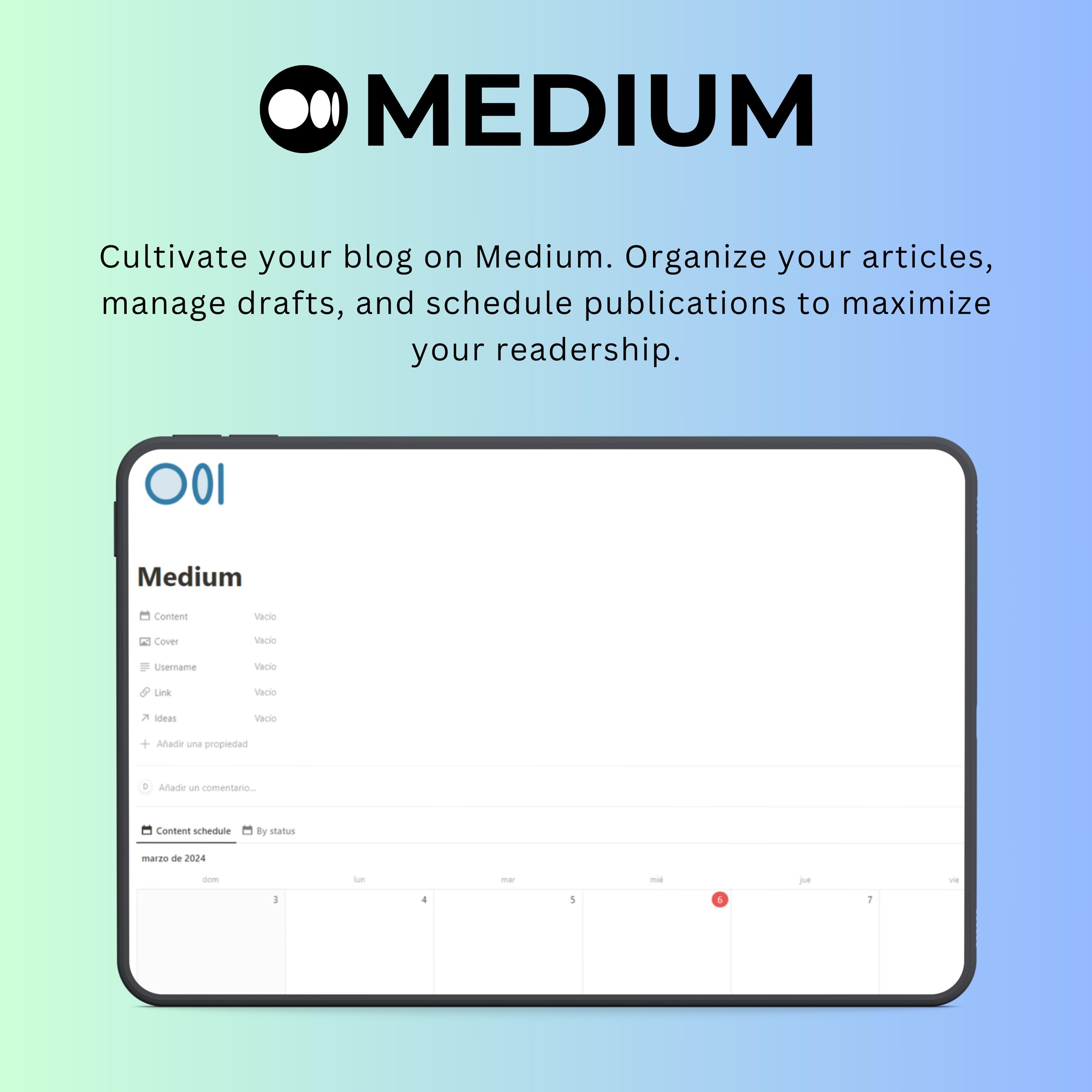 Content Creation Notion Template | Social Media & Editorial Planner