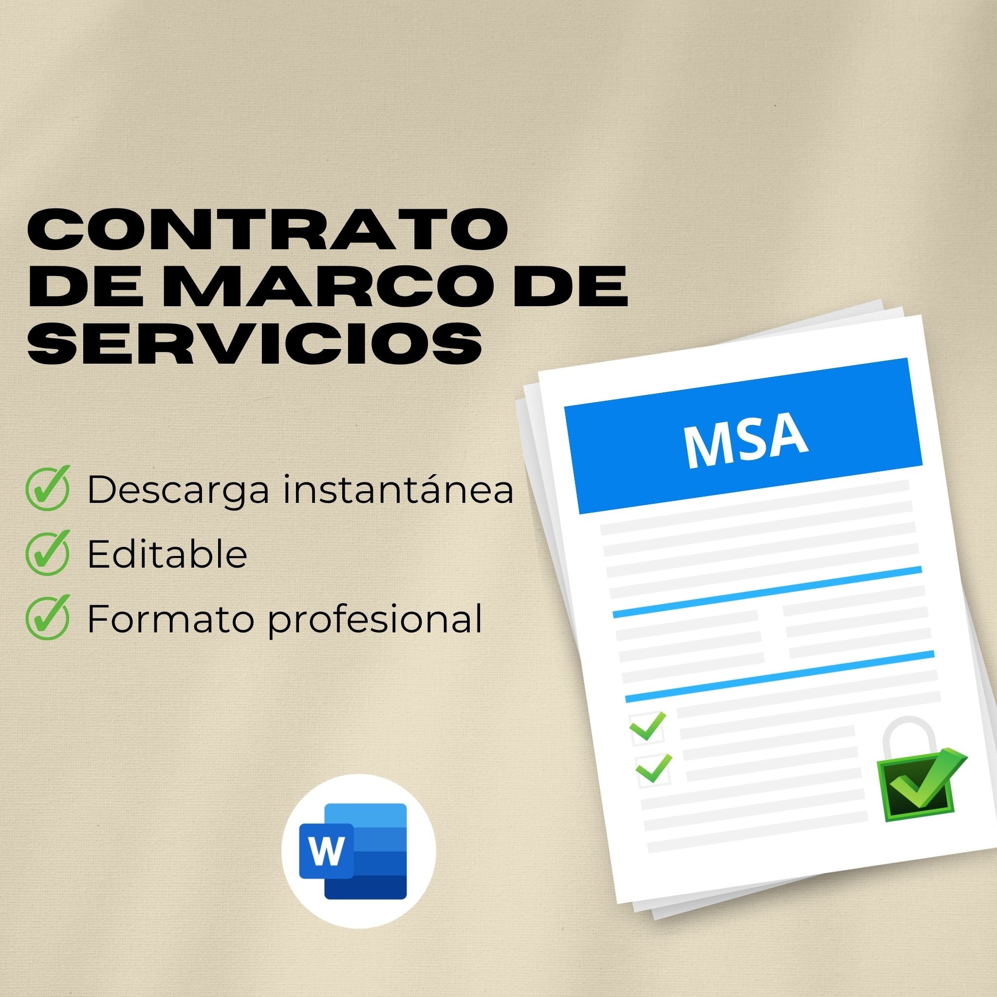 Contrato Marco de Servicios (MSA) – Plantilla Editable en Word