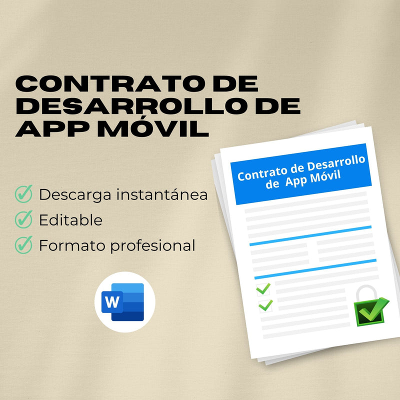Contrato de Desarrollo de App Móvil – Plantilla Editable en Word