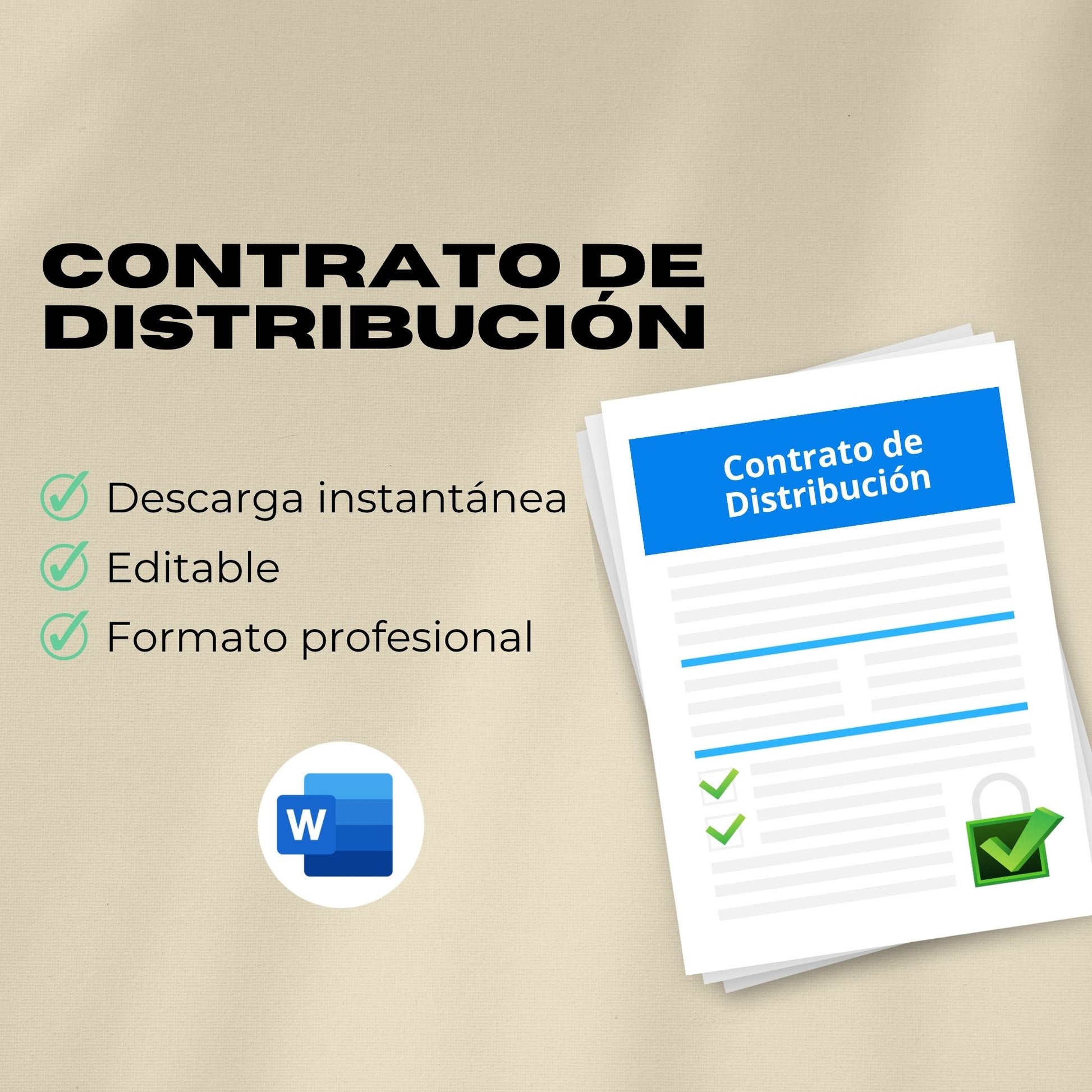 Contrato de Distribución – Plantilla Editable en Word