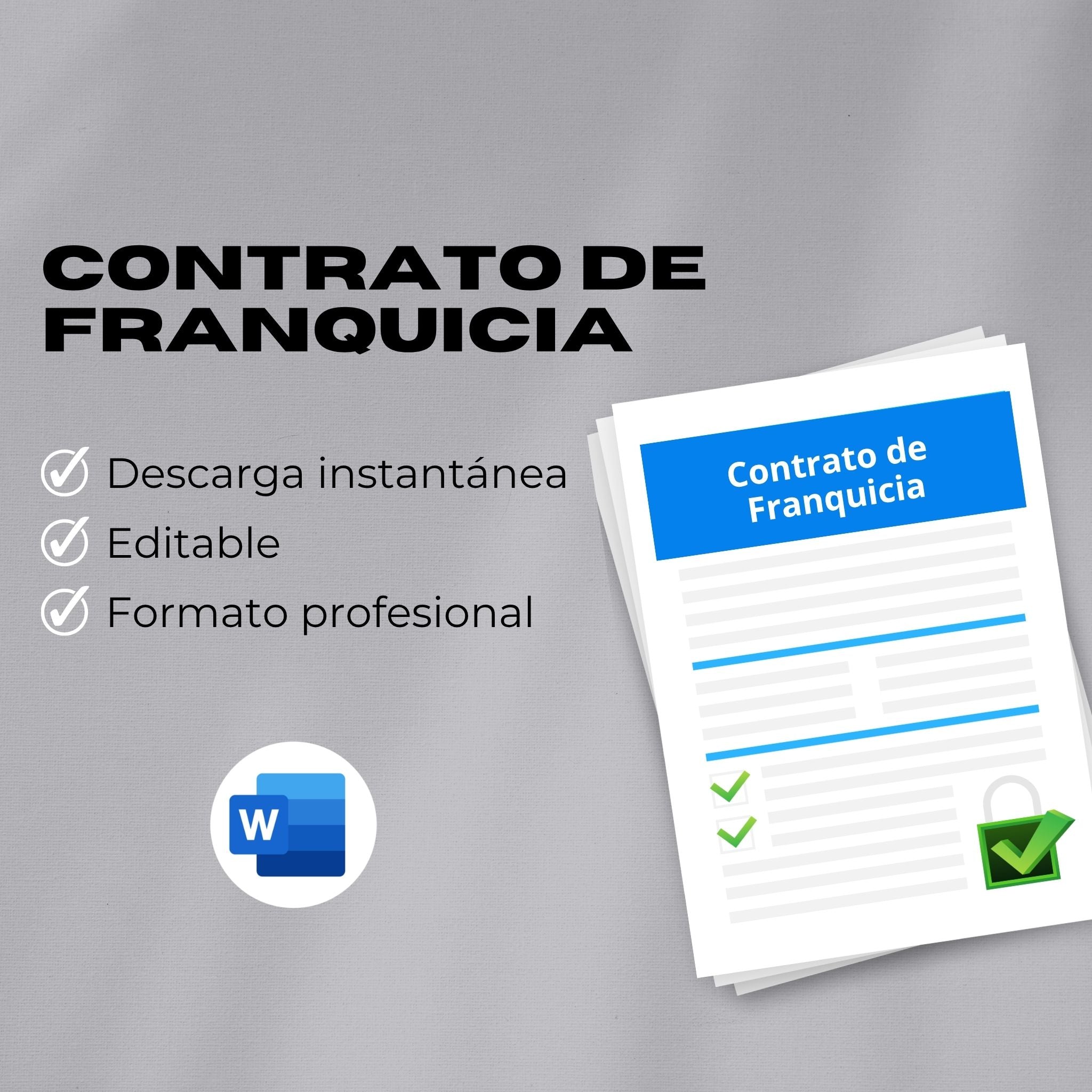 Contrato de Franquicia – Plantilla Editable en Word