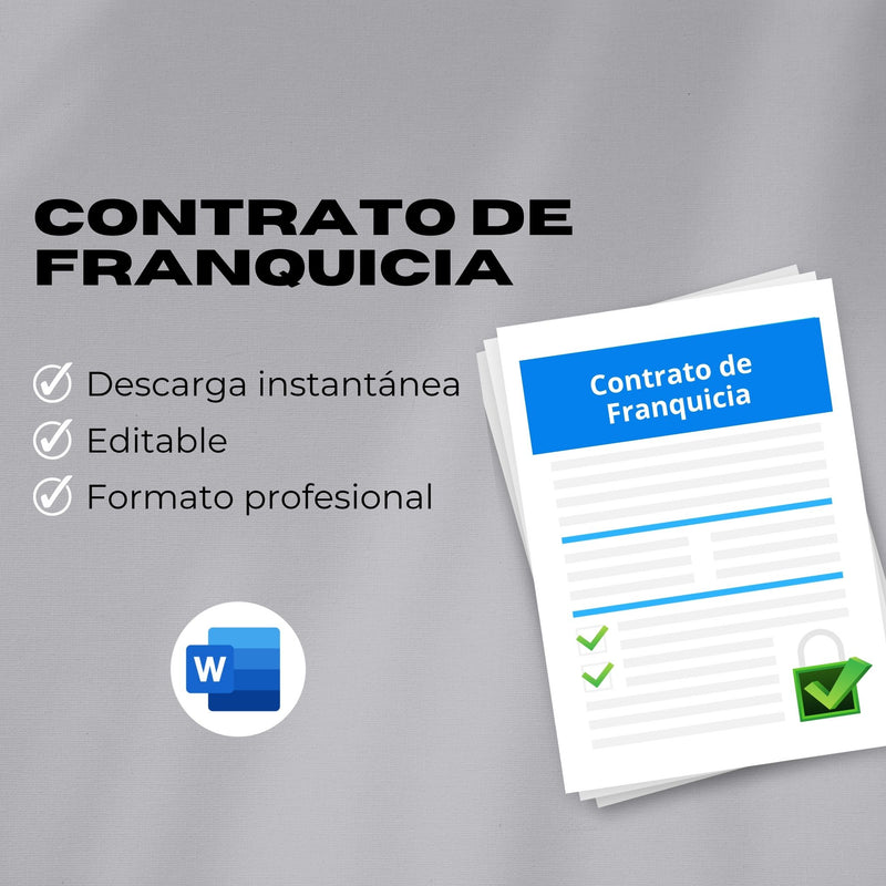 Contrato de Franquicia – Plantilla Editable en Word