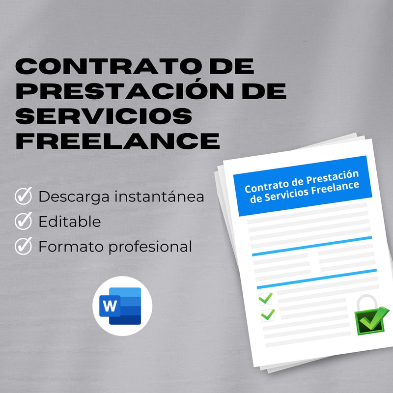 Contrato de Freelance – Plantilla Editable en Word