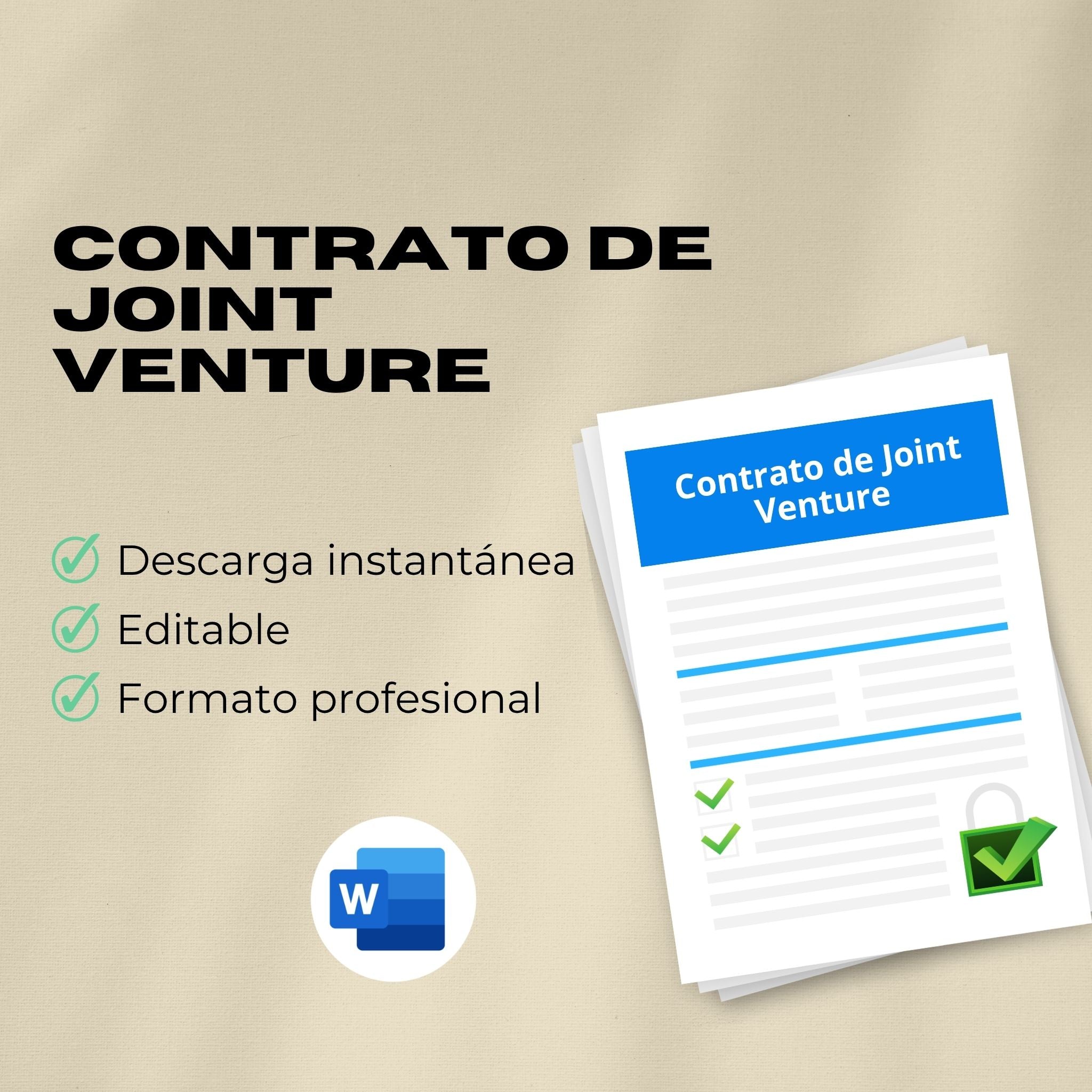Contrato de Joint Venture – Plantilla Editable en Word