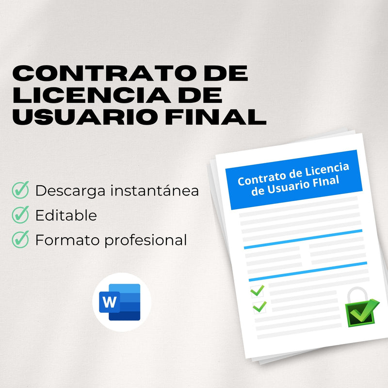 Contrato de Licencia de Usuario Final (EULA) – Plantilla Editable en Word